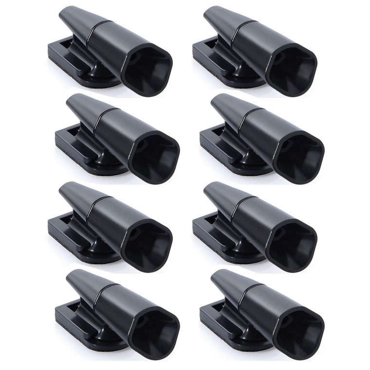 CITKOU 8Pcs Deer Whistles for Vehicles Wind Activated Black