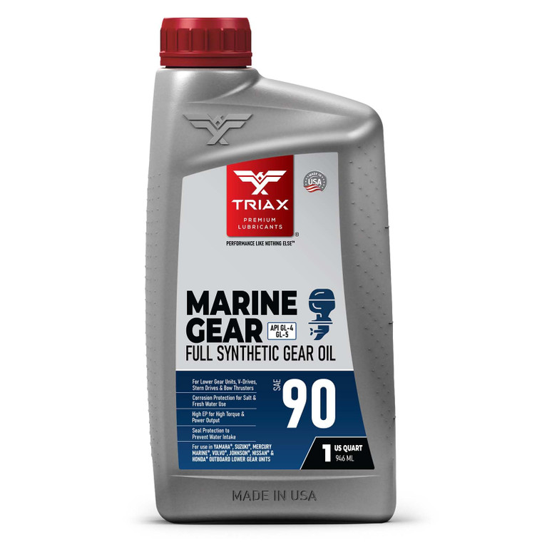 TRIAX Marine Gear SAE 90 Full Synthetic Oil | for All Stern Drives, Bow Thrusters, and Lower Gear Units in All Boats and Jet Skis from All OEMs (1 Qu