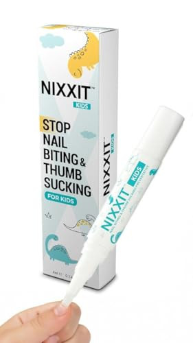 NIXXIT Nail Biting Prevention for Kids - Thumb Sucking Deterrent for Kids, Toddlers, Children - No Bite Nail Polish Pen - Bitter Taste - Safe & Effec