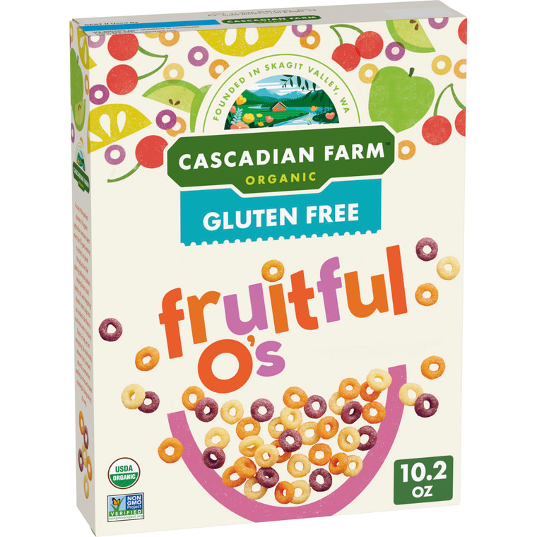 Cascadian Farm Organic Cereal, Fruitful O's, 10.2 Oz