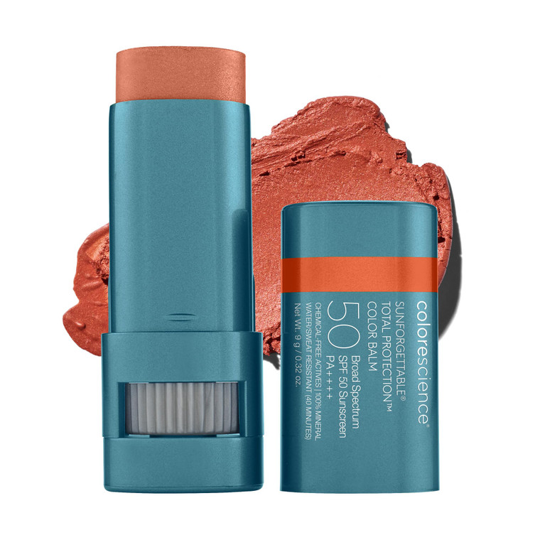 Colorescience Sunforgettable Total Protection Color Balm SPF 50, for Cheeks & Lips, Golden Hour