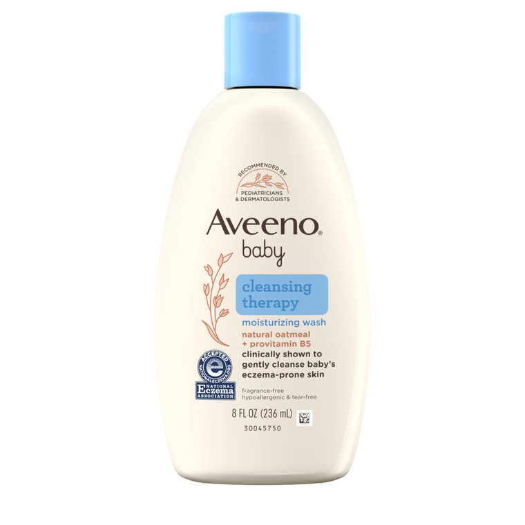 Aveeno Baby Cleansing Therapy Moisturizing Baby Body Wash with Natural Oatmeal & ProVitamin B5, Gentle Tear-Free Baby Bath Wash for Sensitive & Eczem