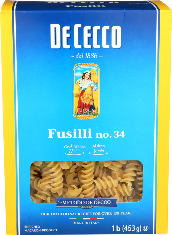 De Cecco, Fusilli #34, 16 Ounce