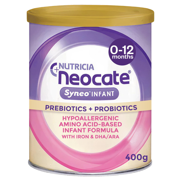 Neocate Syneo Infant - Hypoallergenic, Dairy-Free, Amino Acid-Based Baby Formula with Prebiotic Fiber, Probiotics & DHA/ARA - Food Allergy-Friendly F