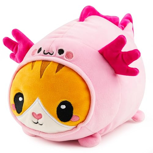 JOYIN Axolotl Plush Toy, Kawaii Axolotl Cat Plush Toy, 11" Soft Plushie, Cute Stuffed Animal Pillow for Kids and Adults, Birthday Gift for Boys and G