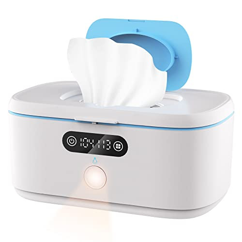 Bellababy Wipe Wamer for Vehicle and Home Use, Baby Wet Wipes Dispenser and Diaper Wipe Warmer with Night Light,Temperature Display,No Need Water and