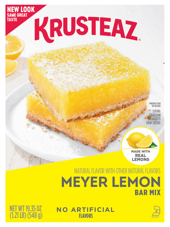 Krusteaz Meyer Lemon Bar Mix, Made with Real Lemons, 19.35 Ounce (Pack of 12)