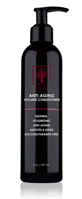 Sai Zen Anti-Aging Volume Conditioner | Anti-Thinning and Volumizing Formula | Made in USA | Sulfate and Paraben Free | All Hair Types, 8 oz.