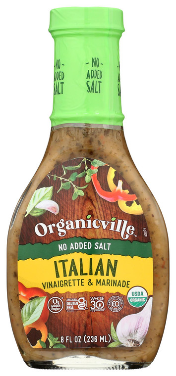 ORGANICVILLE Organic Salt Free Italian Dressing, 8 FZ