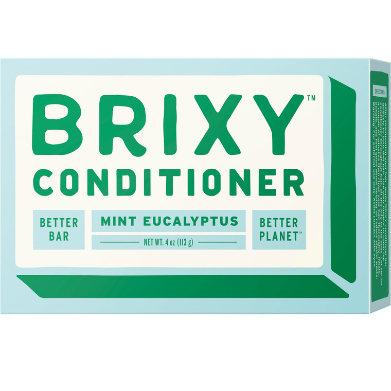 BRIXY Conditioner Bar for Hydration & Softness, All Hair Types, pH Balanced & Safe for Color Treated Hair, Vegan & Plastic-Free (1 Count, 4 oz) - Min