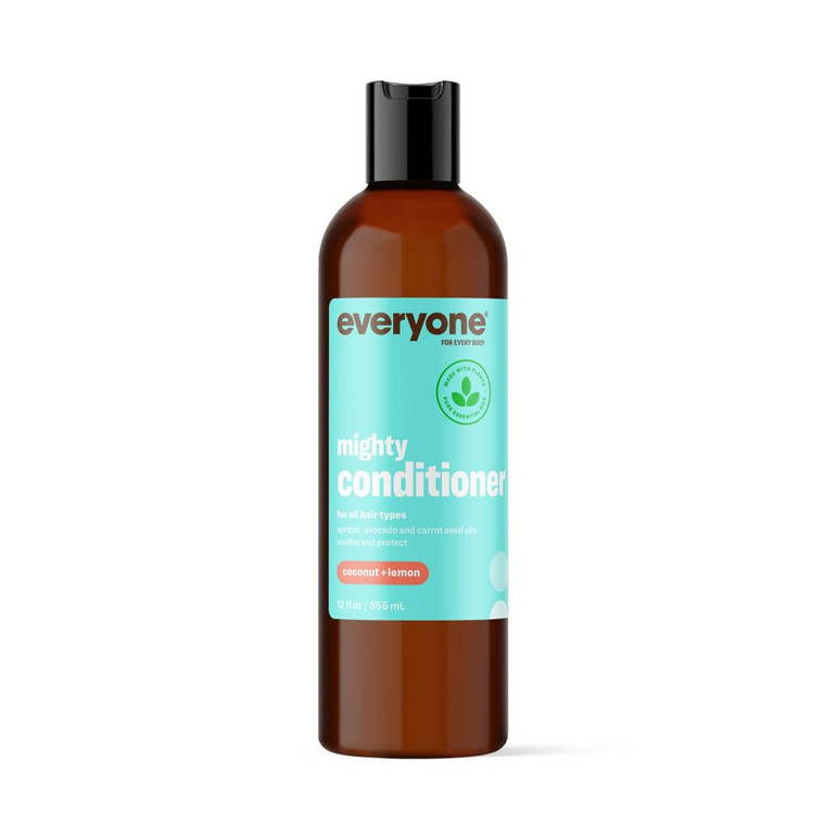 Everyone Hair Care Conditioner - Coconut & Lemon Mighty, 12 fl oz Bottle, Wash & Leave In Hydrating Conditioner, Deep Moisturizing, Sulfate Free & Pa