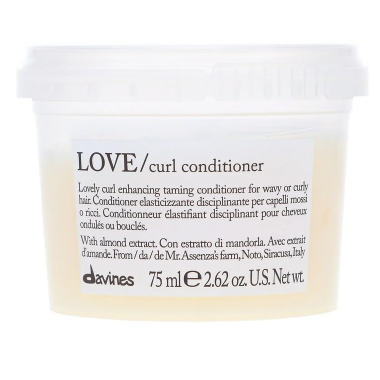 Davines LOVE Curl Conditioner, Enhancing Taming Protein-Rich Formula for Wavy and Curly Hair - Elasticizing Treatment Gives Softness & Volume with Al