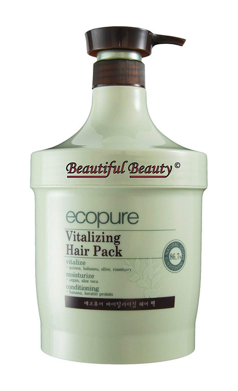EcoPure VITALIZING Hair Pack - Natural Origin Ingredients 86.7% - 1000ml / 33.81 fl.oz