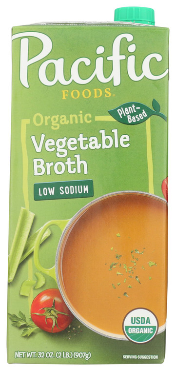 Pacific Foods Organic Low Sodium Vegetable Broth, 32 oz