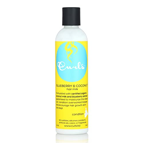 Curls Blueberry Bliss Blueberry & Coconut Hair Milk - 8 fl oz, Leave In Conditioner and Styler, Moisturizing & Nourishing, for Curly, Natural, and Co