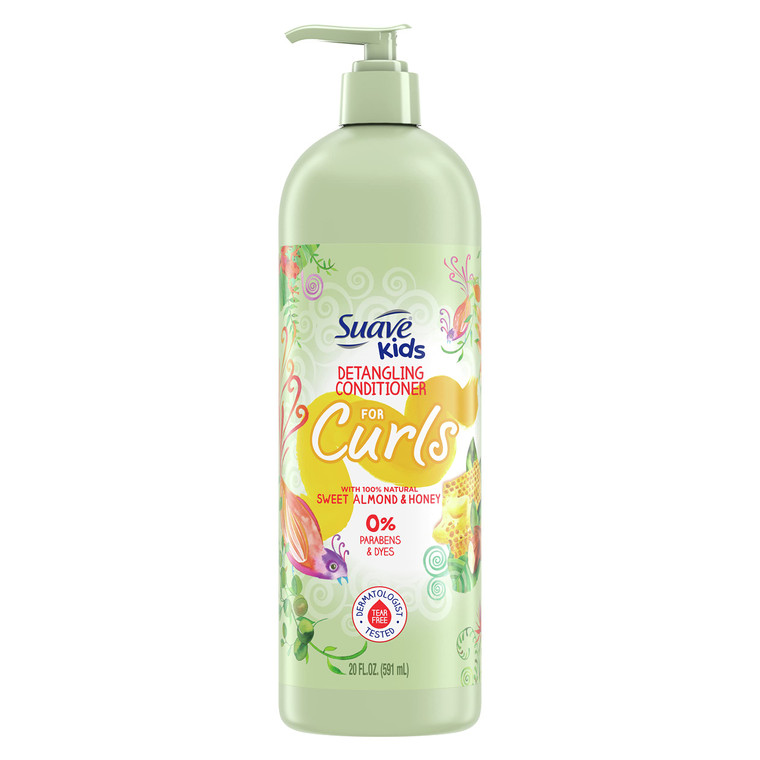 Suave+ Kids Naturals Conditioner, Kid Conditioner, Naturals Curls Detangling, Dermatologist Tested and Tear-free Conditioner 20 oz