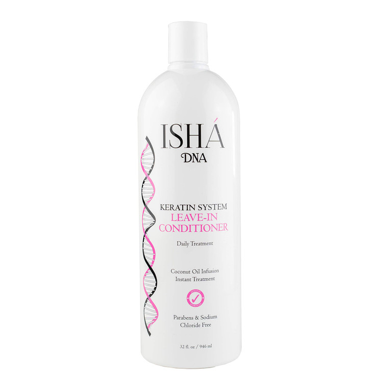ISHA DNA Keratin Treatment System Leave In conditioner - Sulfate Free - Daily Treatment For Instant Damage Control - Provides Volume and Detangles -