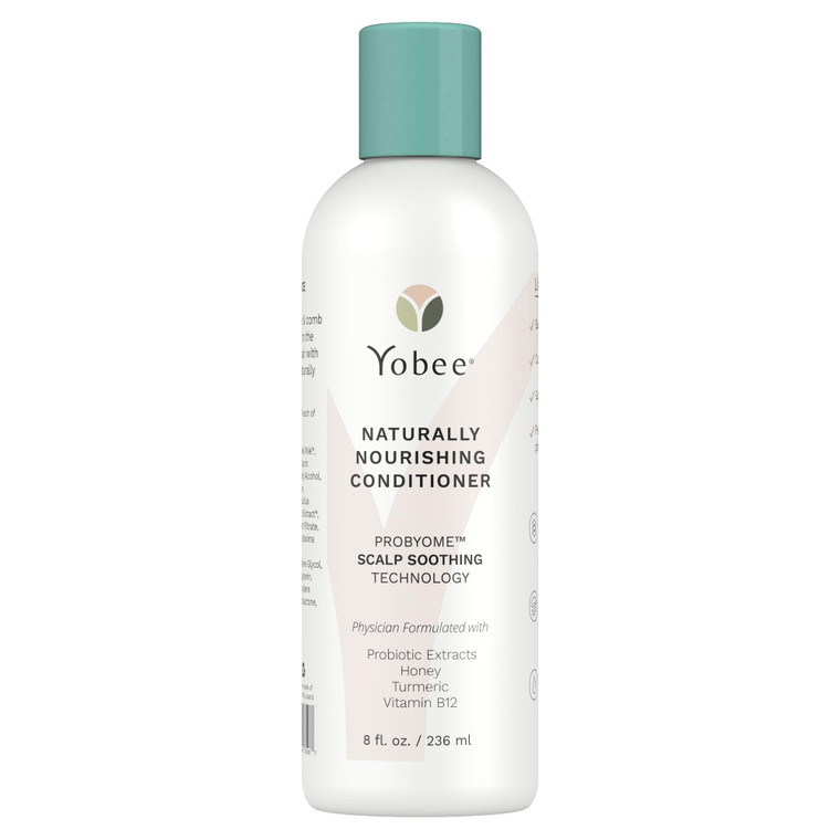 Yobee Hair Conditioner - Dry, Itchy Scalp & Dandruff Relief - Hydrating with Para Probiotics, Organic Honey, Turmeric, Vitamin B12, Coconut & Avocado