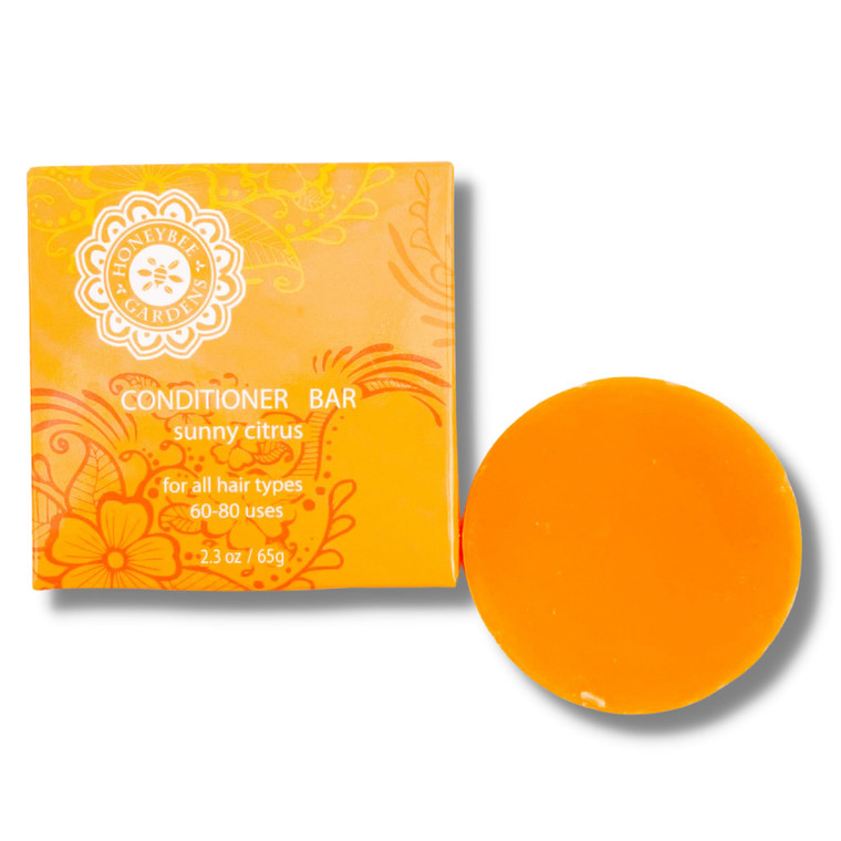 Honeybee Gardens Conditioner Bar, Sunny Citrus, Eco-Friendly, Nourishing, For All Hair Types, 2.3 oz