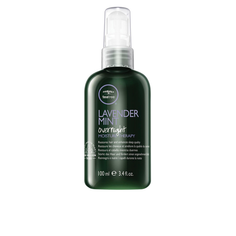 Tea Tree Lavender Mint Overnight Moisture Therapy, Leave-In Treatment, Restores Hair + Enhances Sleep Quality, For Coarse, Curly + Dry Hair, 3.4 fl.