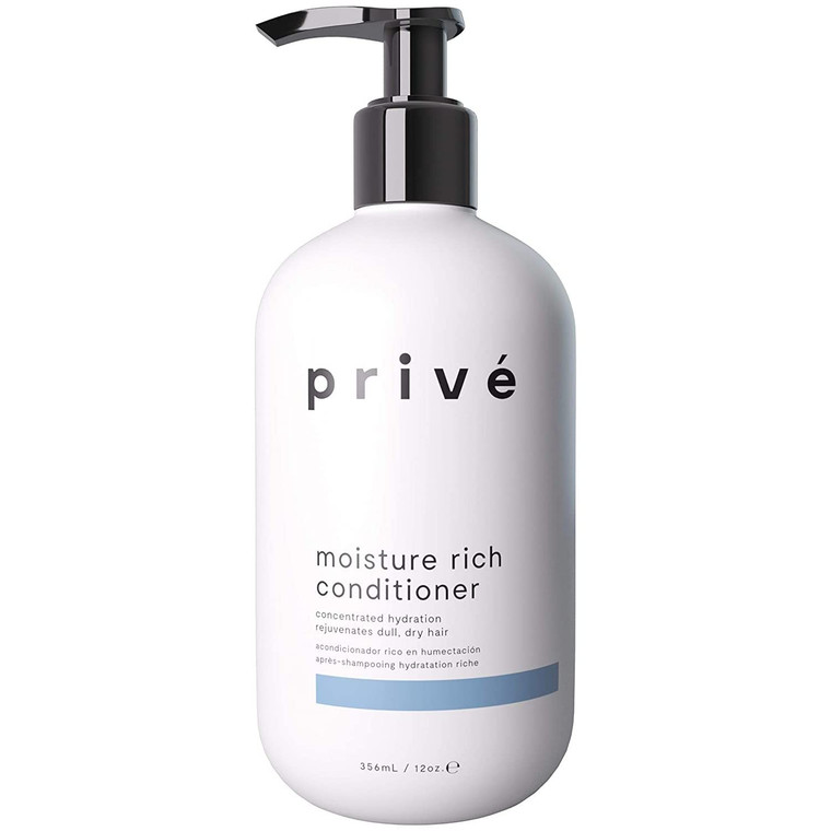 Prive Moisture Rich Conditioner Nourishes Dry Hair/Smoothes Frizz/Contains Organic Shea Butter (12 Oz)
