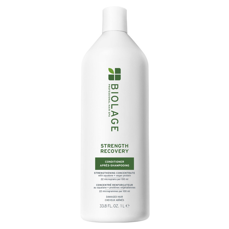 Biolage Strength Recovery Conditioner - Moisturizes & Strengthens Damaged Hair, Softness & Shine, Hydrates and Repairs Damaged Hair, With Olive Squal