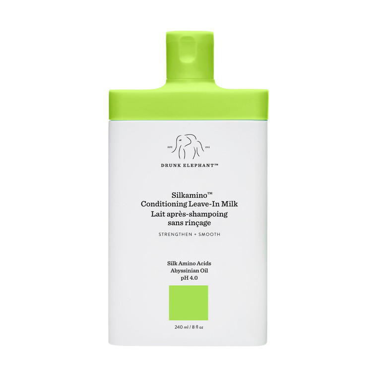Drunk Elephant Silkamino Conditioning Leave-In Milk - 240 ml/8 fl oz - Silk Amino Acids - Clean Clinical - Cruelty-Free - Dermatologist-Tested - Free