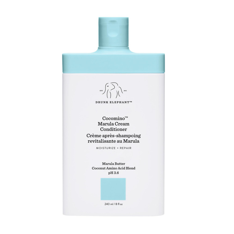 Drunk Elephant Cocomino Marula Cream Conditioner - 240 ml/8 fl oz - Coconut Amino Acids - Clean Clinical - Sulfate-Free - Cruelty-Free - Dermatologis