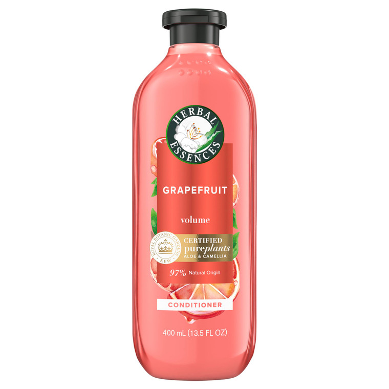 Herbal Essences Grapefruit Volumizing Conditioner, 13.5 Fl Oz, with Certified Camellia Oil and Aloe Vera, For All Hair Types, Especially Fine Hair