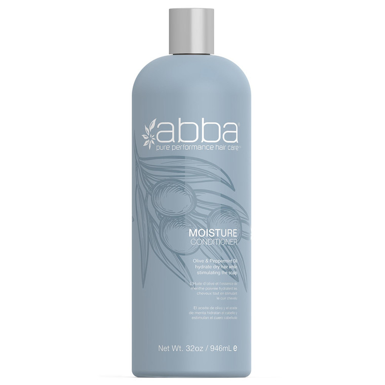 ABBA Moisture Conditioner, Olive Butter & Peppermint Oil, 32 Fl Oz