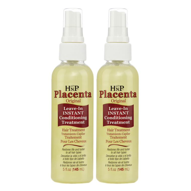 HNP Placenta Original Leave-In Conditioning Hair Treatment Pump, 5 Oz - Pack of 2