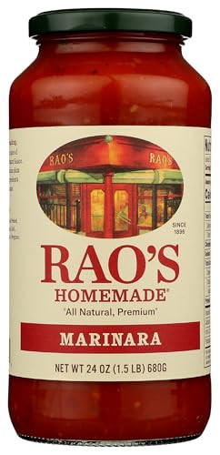 Rao's Homemade Marinara Sauce, 24 oz, All Purpose Tomato Sauce, Pasta Sauce, Carb Conscious, Keto Friendly, All Natural, Premium Quality, With Italia