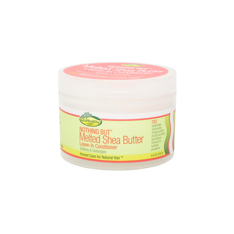 NOTHING BUT Melted Shea Butter Leave-In Conditioner - Sulfate-Free Hair Cream Softens, Detangles and Seals In Moisture for All Types of Healthy, Curl
