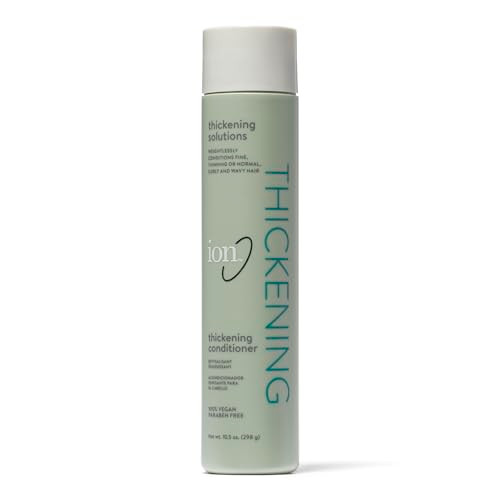 ion Thickening Conditioner, Vegan, Paraben Free Lightweight, Strengthening, Fine and Thinning Hair, Detangling