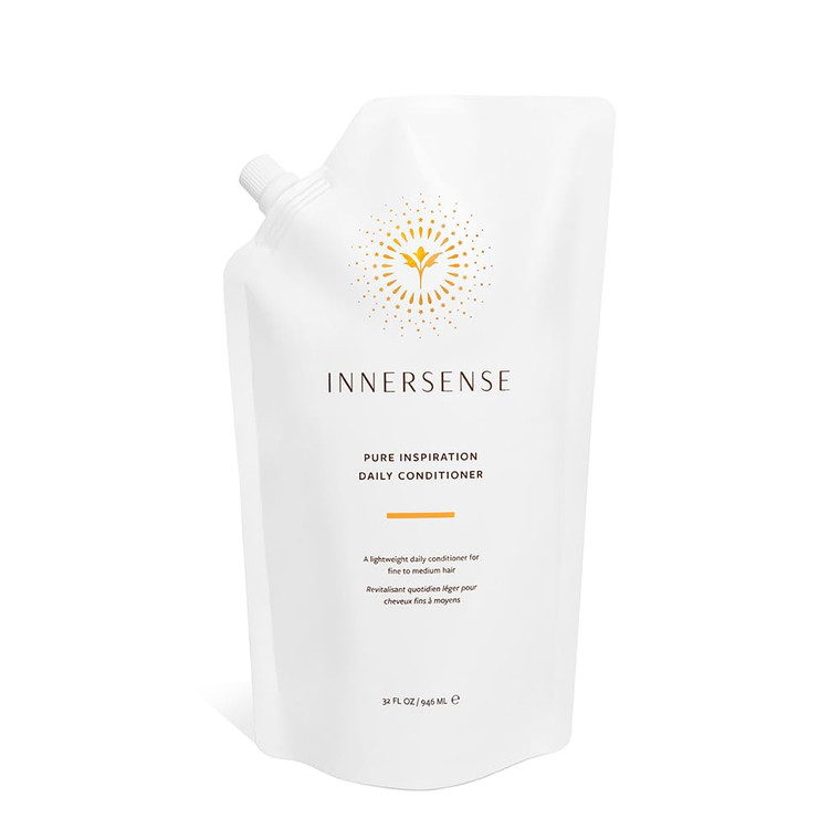 INNERSENSE Organic Beauty - Natural Pure Inspiration Daily Conditioner | Non-Toxic, Cruelty-Free, Clean Haircare (32 oz Refill Pouch)
