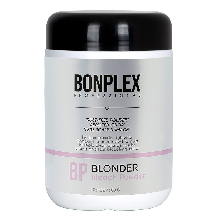 Bonplex Blonder Bleach Powder, Multiple Clear Blonde Results, Dust Free, Reduced Odor, Less Scalp Damage, 17.6 oz