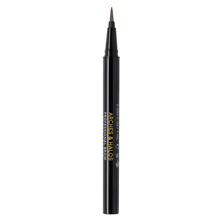Arches and Halos Fine Bristle Tip Pen - Eyebrow Pencils for Women - Vegan Brow Pencil - Smudge-Proof, Buildable Formula - Espresso - 0.02 oz