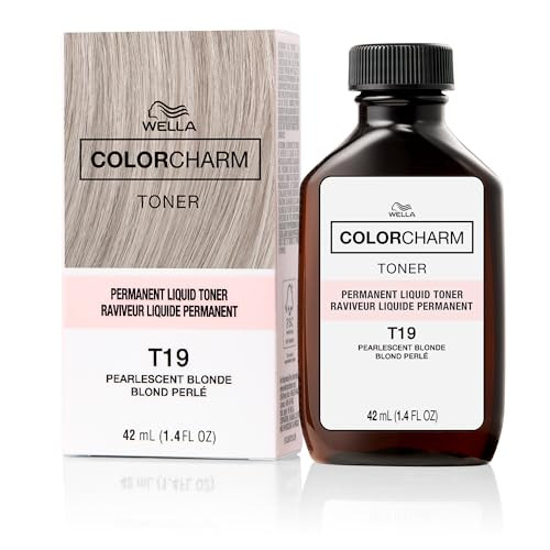 COLORCHARM Permanent Liquid Toners| Neutralize Brass| Free of Parabens| Vegan| T19 Pearlescent Blonde| 1.4 Fl Oz
