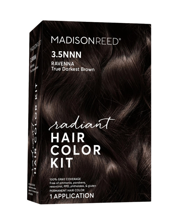 Madison Reed Radiant Hair Color Kit - 3.5NNN Darkest Brown-Black (Ravenna Brown), 100% Gray Hair Coverage Permanent Hair Dye for Resistant Grays | PP