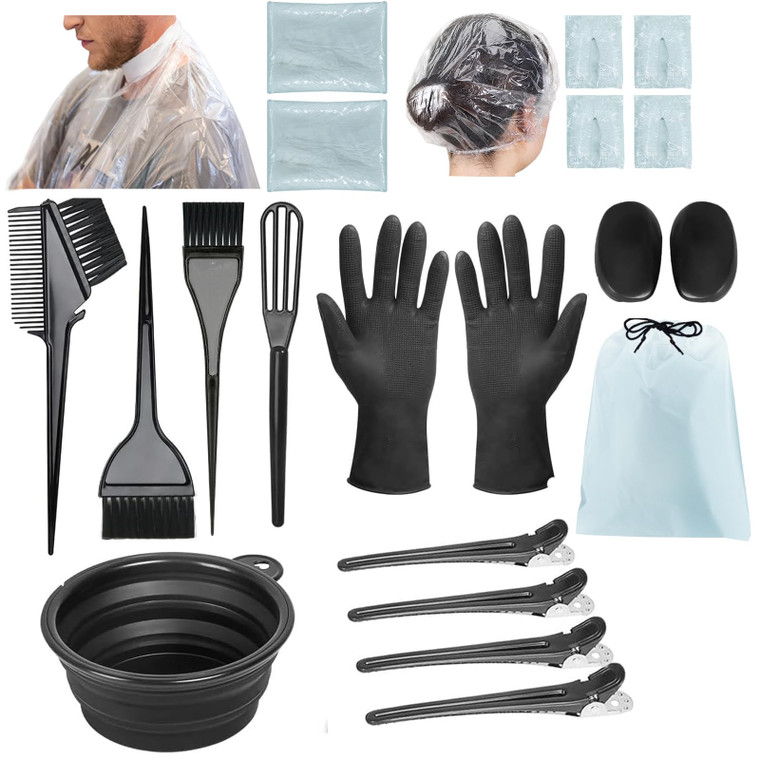 Svjetiq 21Pcs Hair Dye Kit Professional Hair Coloring Products with Hair Dye Brush, 350ml Hair Color Bowl, Hair Clips, Applicator, Earcover for Salon