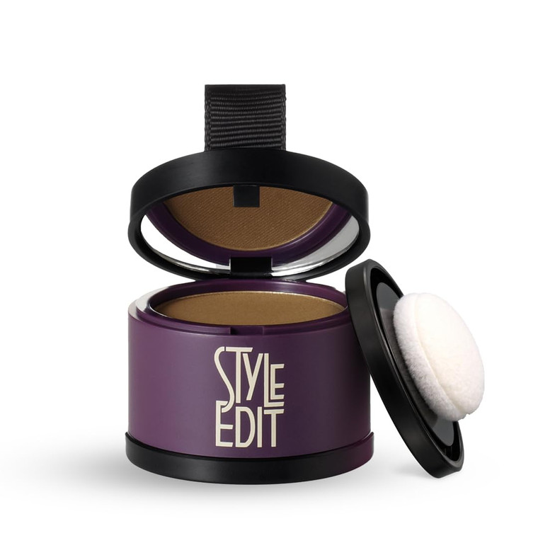 Style Edit Root Touch Up Powder | Temporary Hair Color for Gray Roots and Thinning Hair | Salon-Quality, Transfer-Resistant Hair Concealer | Light Br
