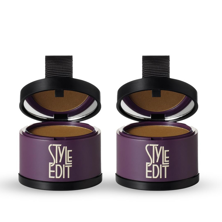 Style Edit Root Touch Up Powder | Temporary Hair Color for Gray Roots and Thinning Hair | Salon-Quality, Transfer-Resistant Hair Concealer | Medium B
