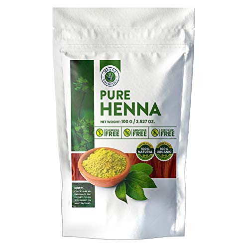 Henna Cosmetics Henna Hair Color & Beard Dye for Men | Brown Red Henna Powder for Hair | Organic Hair Dye without Chemicals | 100 Grams / 3.52 Ounce