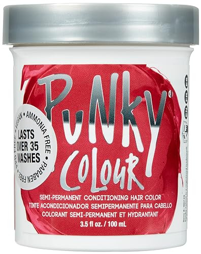 Punky Cherry on Top Semi Permanent Hair Color - Vegan, & Cruelty-Free Conditioning Hair Dye, Lasts Up to 35 Washes, 3.5 fl oz