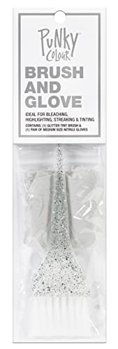 Punky Hair Color Brush & Glove Kit - Hair Dye Brush for Bleaching, Highlighting & Tinting, Hair-Coloring Brushes, 3 Pack