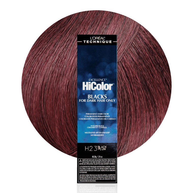 L'OREAL TECHNIQUE HiColor Violet & Black Shades Permanent Hair Color - Anti-Breakage Ceramide R Complex, Multi-Lift With No Brassiness, For Dark Base