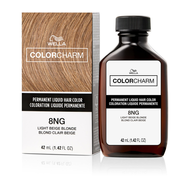 COLORCHARM Permanent Liquid Hair Color for Gray Coverage| 8NG Light Beige Blonde | 1.4 Fl Oz