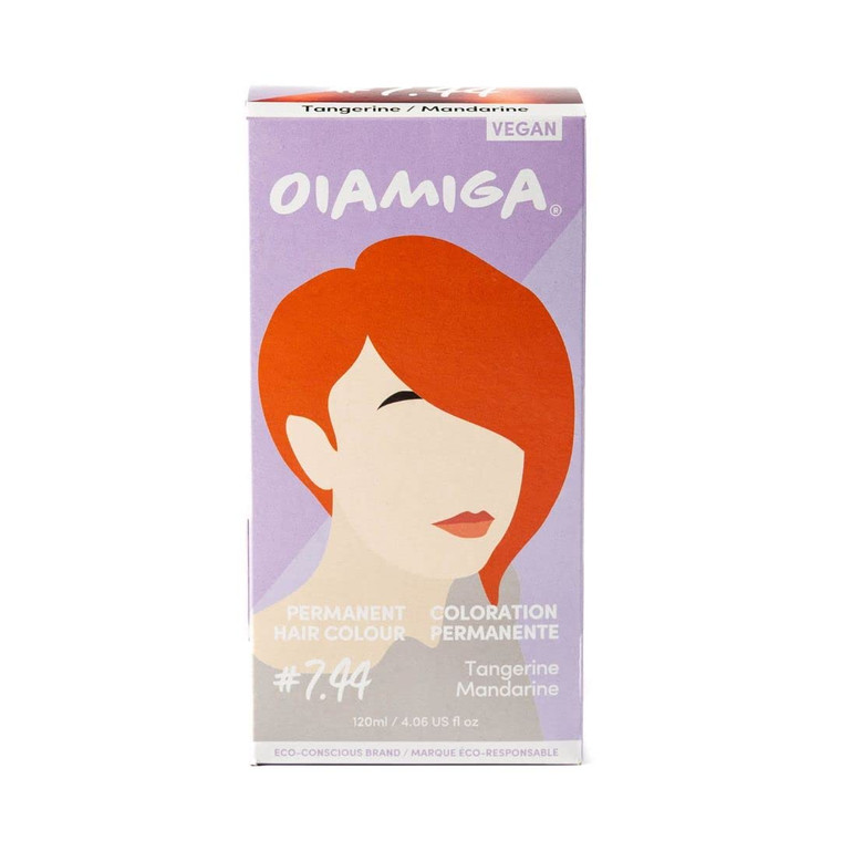 Oiamiga Tangerine Permanent Hair Dye, Inclusive Hair Colour for All Hair Types, Rapid Processing, Made with Natural Ingredients, Vegan and Cruelty Fr