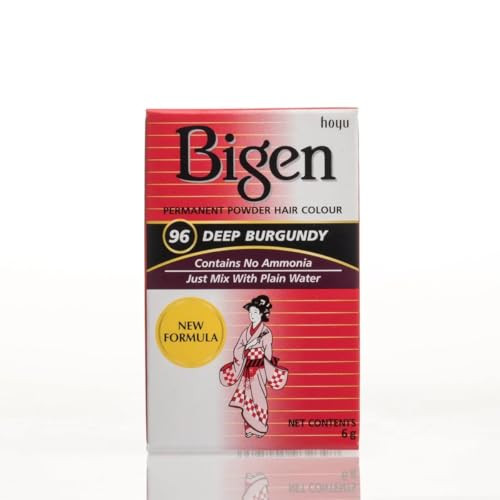 Bigen Permanent Powder Hair Color 96 Deep Burgundy 1 ea 0.21 oz (Pack of 6)