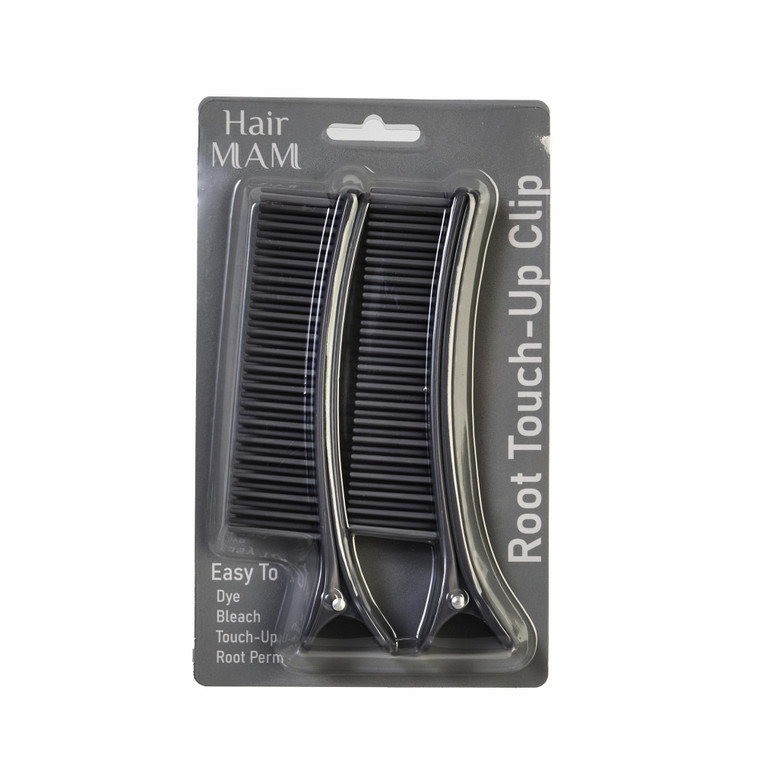 HAIRMAM Hair Coloring Clip 2pcs 1set For Long Hair, Highlighting, Sectioning, Root Bleaching (Grey)